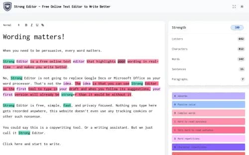 Strong Editor