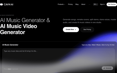 image of CAVN AI | AI Music Generator