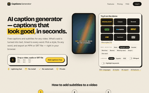 Captions Generator