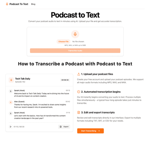 Podcast To Text