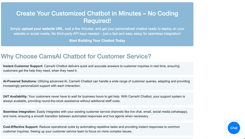 CamsAI Chatbot
