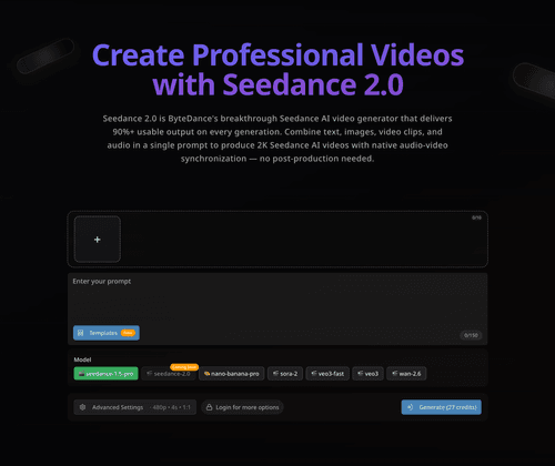 seedance 2.0 video studio