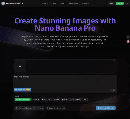 image of nano banana pro studio