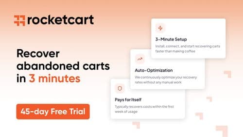 image of RocketCart - Abandoned Cart Recovery