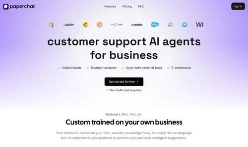 image of Paperchat - AI customer support